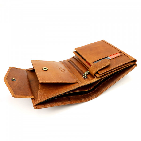 Pánska kožená peňaženka Pierre Cardin Cenn - koňak