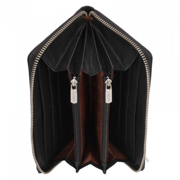 Dámska kožená peňaženka Lagen Saxana - čierna