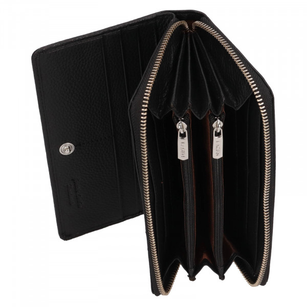 Dámska kožená peňaženka Lagen Kora - čierna