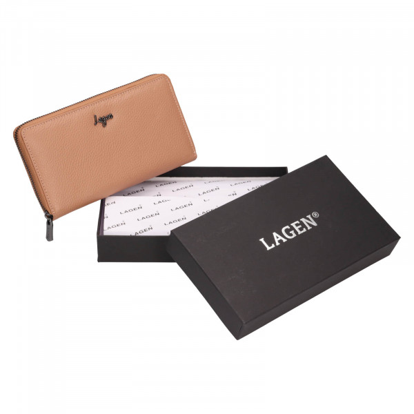 Dámska kožená peňaženka Lagen Marge - svetlo hnedá