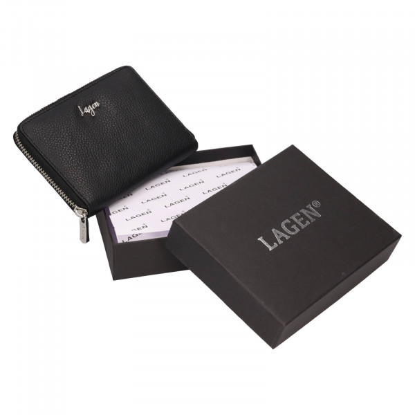 Dámska kožená peňaženka Lagen Apolen - čierna