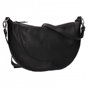 Dámska kožená kabelka cez rameno Katana Lilibet - čierna