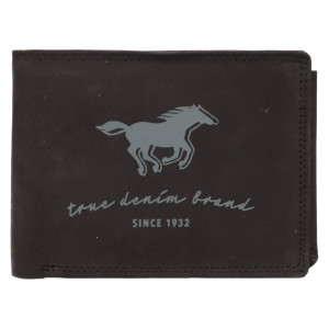 Pánska kožená peňaženka Mustang Enet - čierna