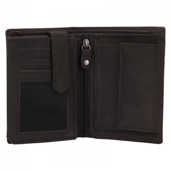 Pánska kožená peňaženka Mustang Rolley - čierna