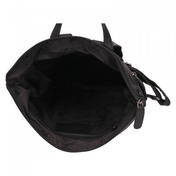 Kožený batoh Greenwood Citte - čierna