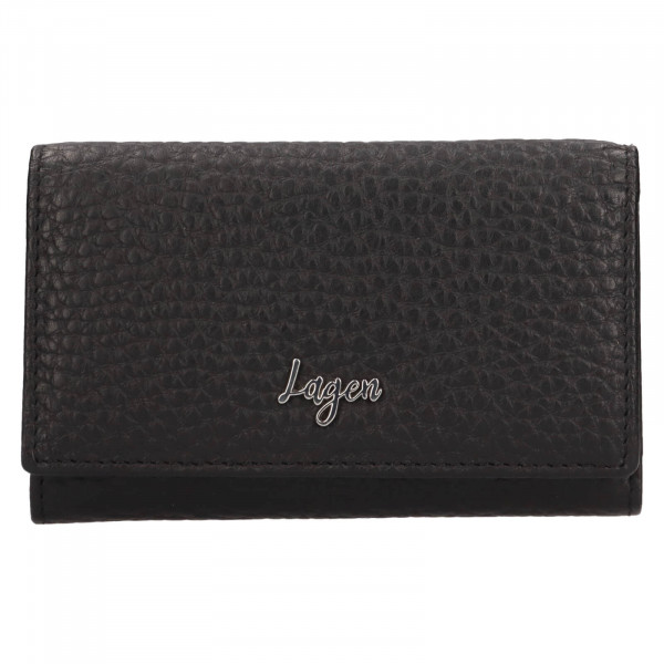 Malá dámská kožená peněženka Lagen Lorraine - čierna