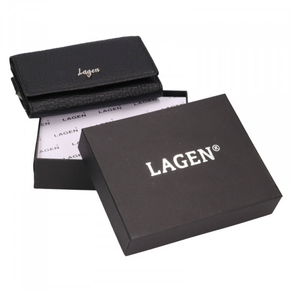 Malá dámská kožená peněženka Lagen Lorraine - čierna