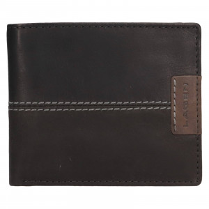 Pánska kožená peňaženka Lagen Arnaud - čierno-šedá