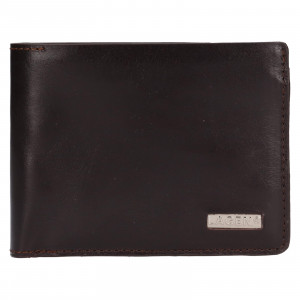 Pánska kožená peňaženka Lagen Cédrik - tmavo hnedá