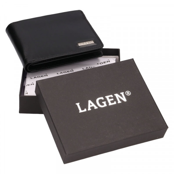 Pánska kožená peňaženka Lagen Enzo - čierna