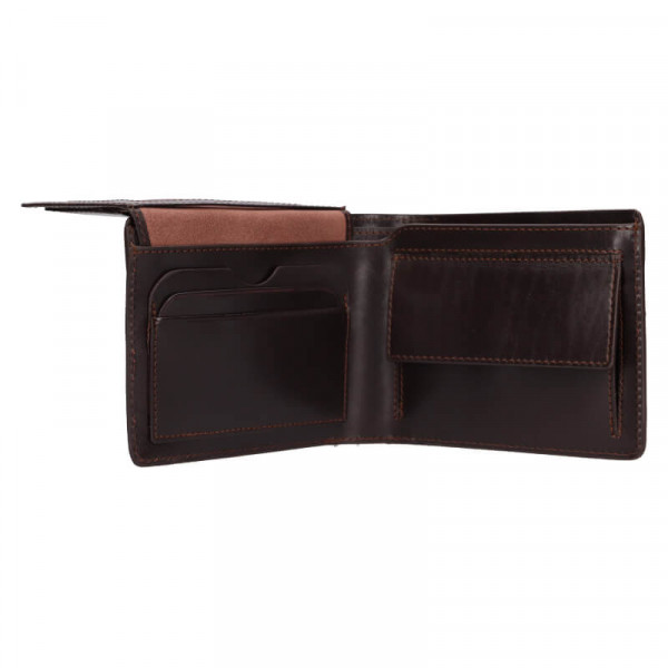 Pánska kožená peňaženka Lagen Enzo - tmavo hnedá